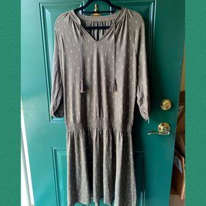 Garnet Hill Smocked-Waist Knit Dress